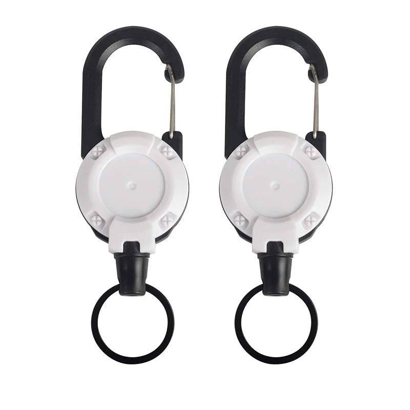 1-20PCS Outdoor Retractable Key Chain Mountaineering Buckle Key Chain Anti-loss Anti-theft High Rebound Metal Easy To Pull